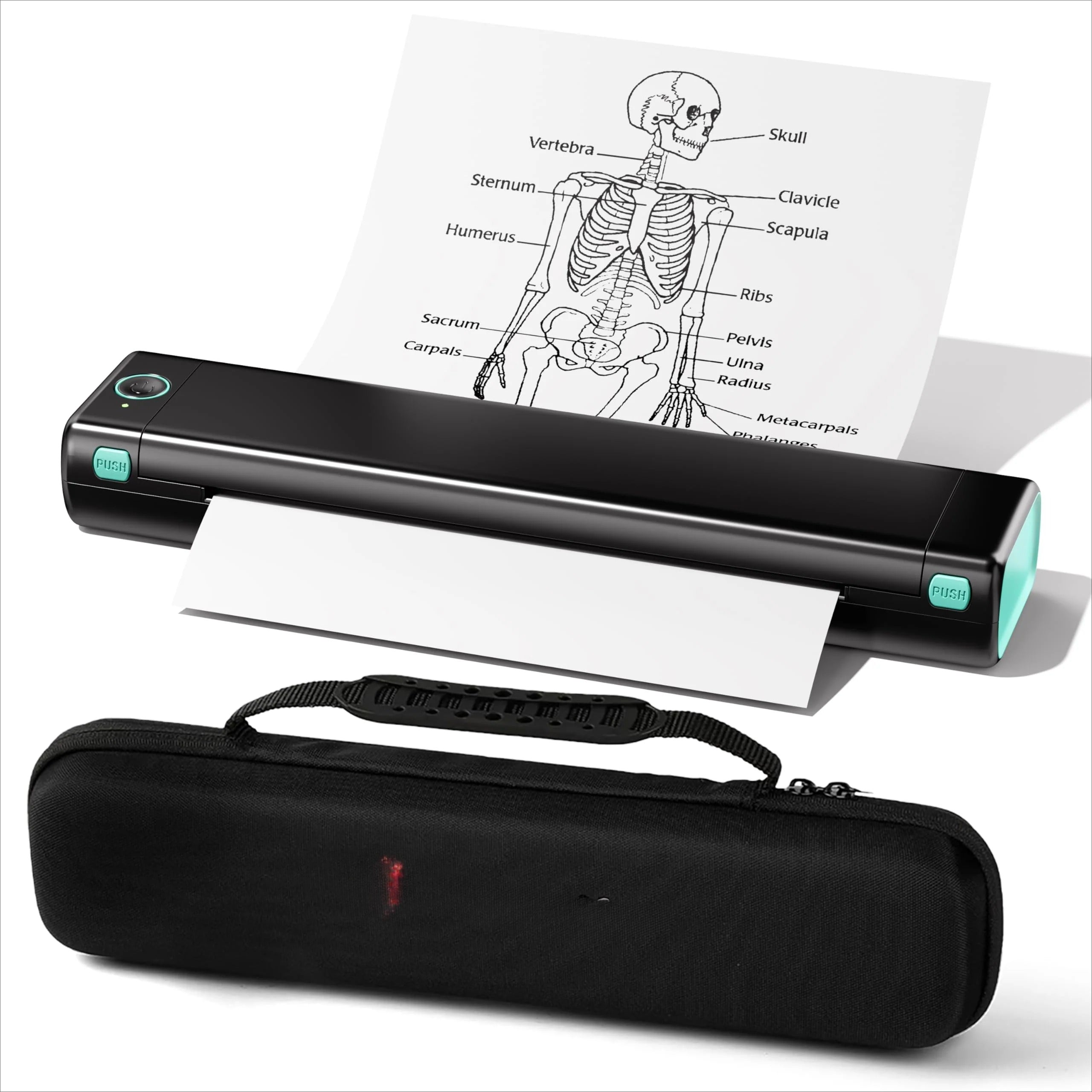Phomemo Portable Printers Wireless for Travel, M08F Thermal Bluetooth Printer Support for 8.5"x11" US Letter, Small Inkless Printer Compatible with iOS, Android, Laptop for Car, Office, Home