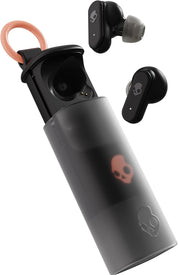 Skullcandy Dime Evo Wireless Earbuds, Bluetooth Headphones, Noise Isolating Fit, Up to 36 Hours Battery, Microphone for iPhone Android, Easy Carry with Clip-Anywhere Case - True Black