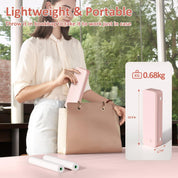Gloryang Inkless Portable Printer for Travel, Wireless Thermal Printer Supports 8.5 x 11 Inch US Letter Size, Bluetooth Machine Includes Carry Case and 3 Rolls of Thermal Paper Kit, Pink