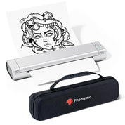 Phomemo Portable Printers Wireless for Travel, M08F Thermal Bluetooth Printer Support for 8.5"x11" US Letter, Small Inkless Printer Compatible with iOS, Android, Laptop for Car, Office, Home