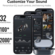 TOZO T10 Wireless Earbuds Bluetooth 5.3 Headphones, App Customize EQ, Ergonomic Design, 55H Playtime, Wireless Charging Case, IPX8 Waterproof Sound in-Ear Headset, New Version