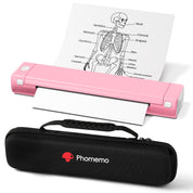 Phomemo Portable Printers Wireless for Travel, M08F Thermal Bluetooth Printer Support for 8.5"x11" US Letter, Small Inkless Printer Compatible with iOS, Android, Laptop for Car, Office, Home