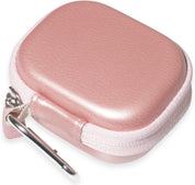 Case for TAGRY X08 Bluetooth Headphones True Wireless Earbuds 60H, mesh Pocket for Charge Cable (Rose Gold)