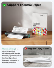 Phomemo Portable Printers Wireless for Travel, M08F Thermal Bluetooth Printer Support for 8.5"x11" US Letter, Small Inkless Printer Compatible with iOS, Android, Laptop for Car, Office, Home