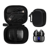 Case for TAGRY X08 Bluetooth Headphones True Wireless Earbuds 60H, mesh Pocket for Charge Cable (Rose Gold)