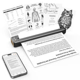 Rongta Portable Printer, Bluetooth Inkless Thermal Printer Wireless for Travel, Compatible with Android iOS Phone & Laptop, Supports 8.5" X 11" US Letter for Office, Home, Car, F81 (Gray)