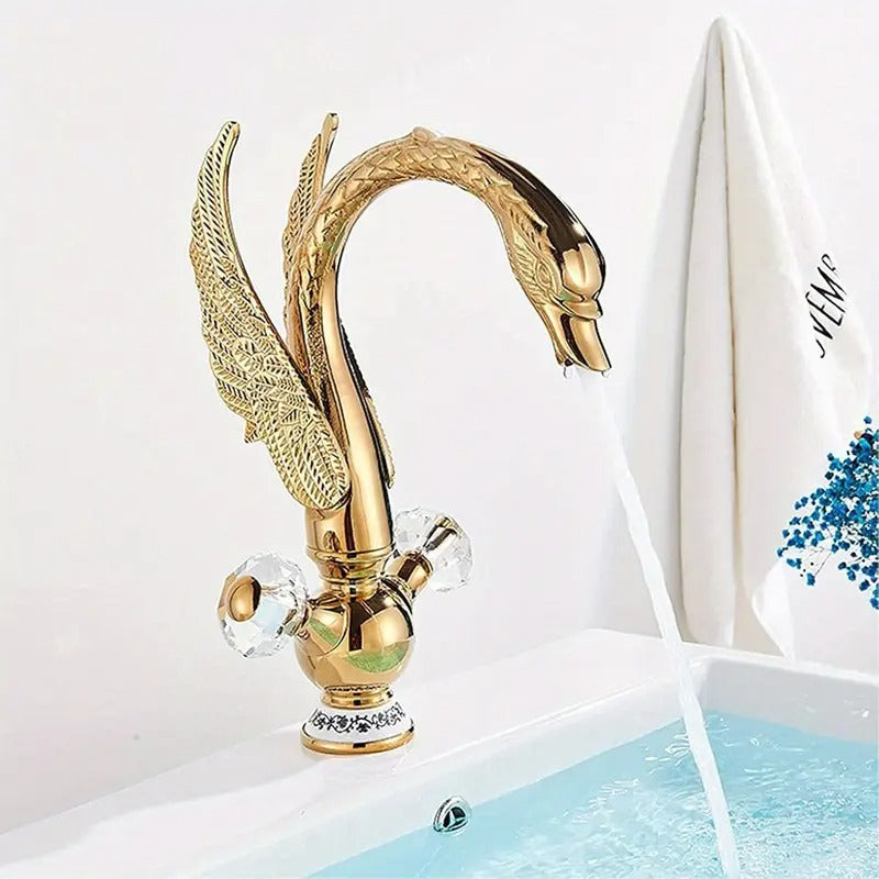 1pc victorian elegant golden bathroom faucet swan spout - Temu